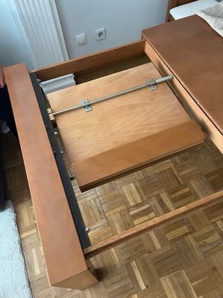mesa comedor extensible  4 sillas madera 