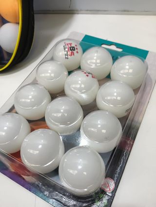 Juego raquetas de tenis de Mesa funda y 14 bolas