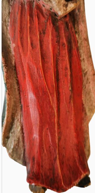 Figura barroca Virgen con Niño – siglo XVIII, made