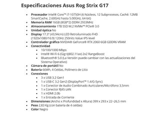ASUS ROG Strix, Intel  i7, 16GB, 1TB SSD- 17,3 Pul