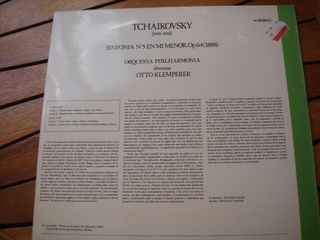 VINILO LP TSCHAIKOWSKY SINFONIA N.º 5