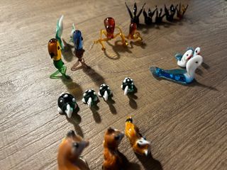 Famiglie di animali in vetro di Burano