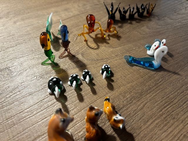 Famiglie di animali in vetro di Burano