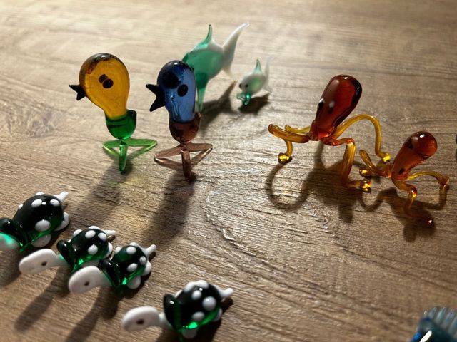 Famiglie di animali in vetro di Burano