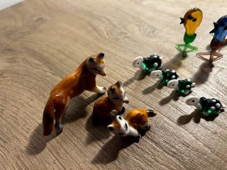 Famiglie di animali in vetro di Burano