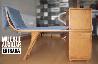 Mueble Auxiliar con 1 Cajón y 2 Huecos con Puerta