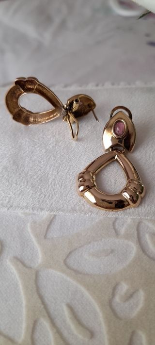 Pendientes Plata bañada en Oro 18 kil