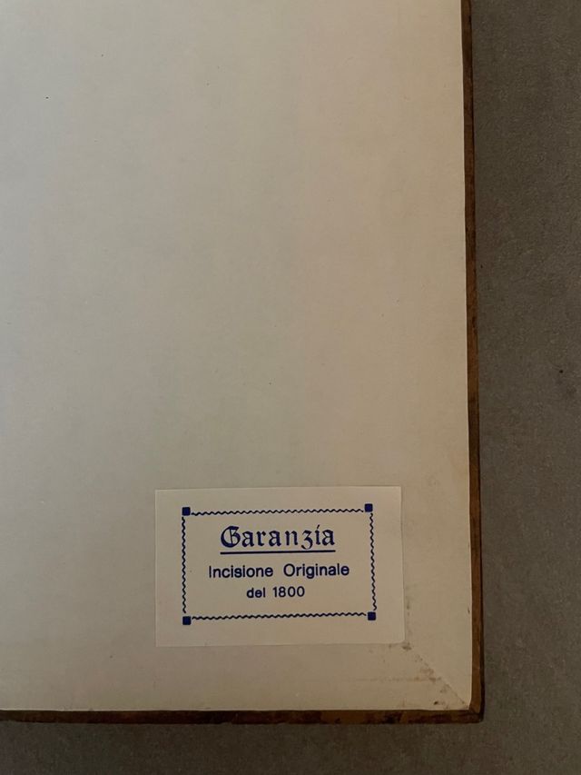 Incisione originale del 1800