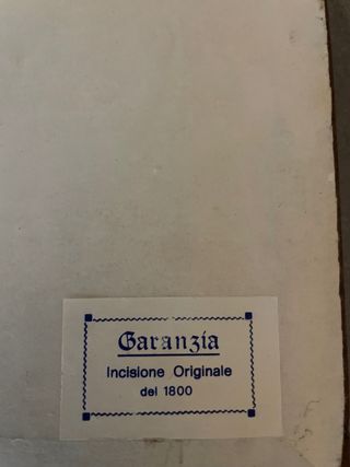 Incisione originale del 1800