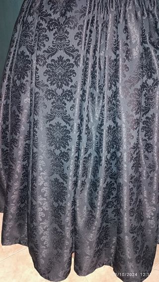 Falda damasco negro a medida