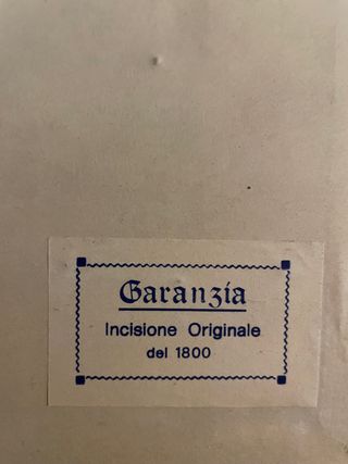 incisione originale 1800