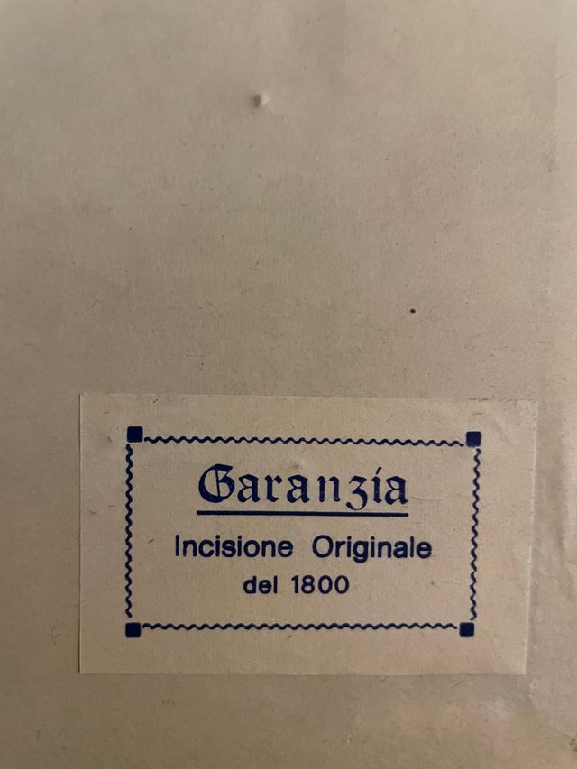 incisione originale 1800