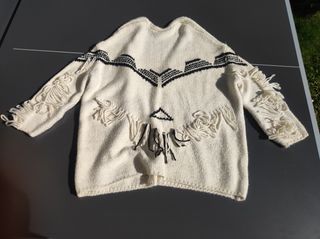 Cárdigan Étnico con flecos. T-M