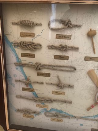 cuadro con nudos marineros