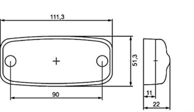 4 pilotos led  posición rojos