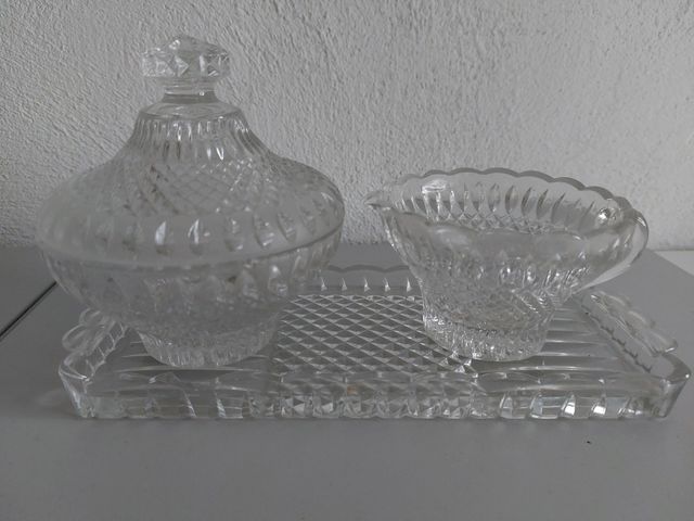 NUOVO Set zuccheriera e lattiera con vassoio