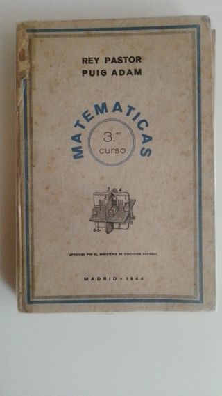 Libro de Matemáticas.3 curso.Rey Pastor.
