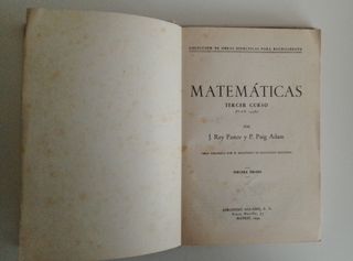 Libro de Matemáticas.3 curso.Rey Pastor.