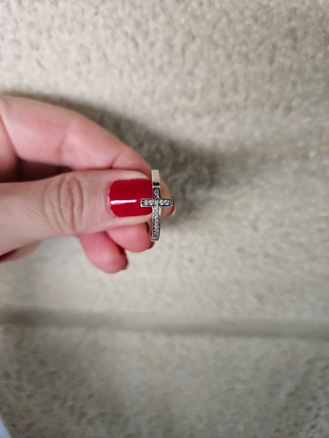 💍Anillo circonita plata