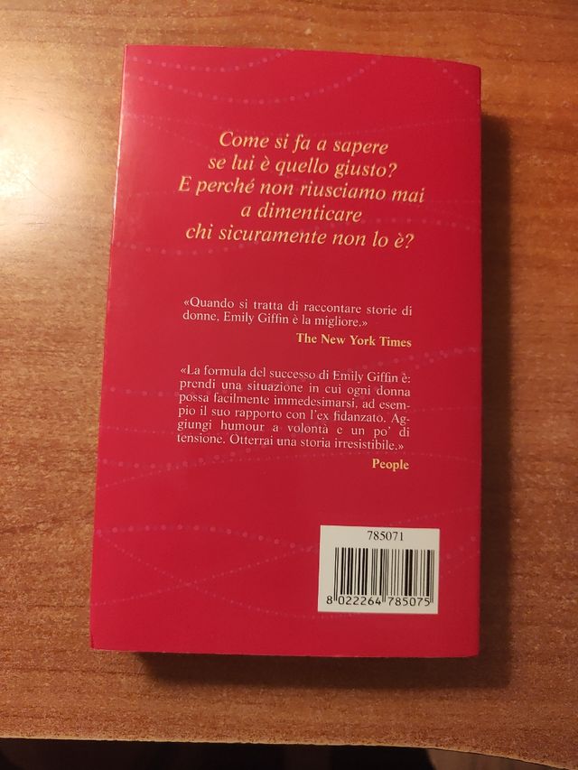 Libro "amore e ritorno" di Emily giffin