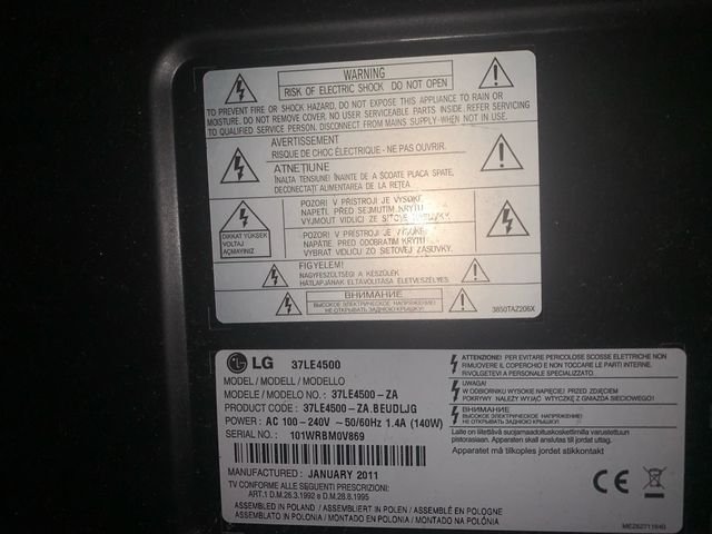 televison lg 37 pulgadas