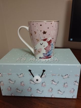 TAZA UNICORNIO CON CAJA Sin estrenar 