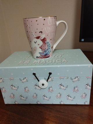 TAZA UNICORNIO CON CAJA Sin estrenar 