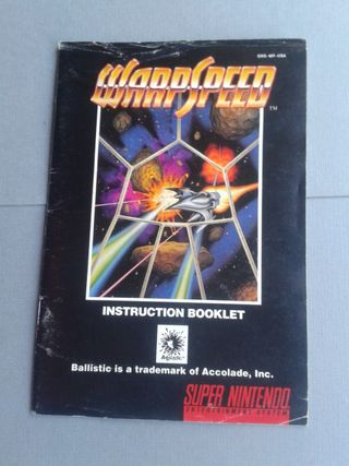 SUPER NINTENDO SNES WARPSPEED COMPLETO NTSC USA