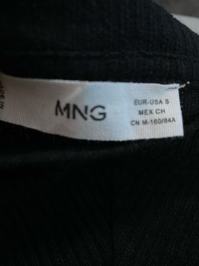 crop top negro S mango