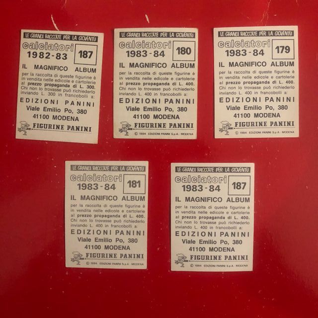 Lotto Napoli figurine Panini originali 82-83 83-84