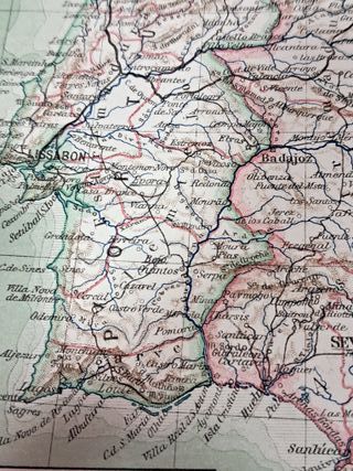 Mapa España del año 1917 (edición Sueca)