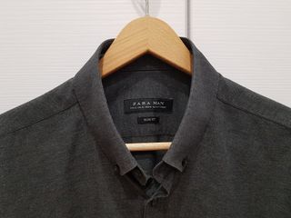 Camisa de Zara Man gris oscuro