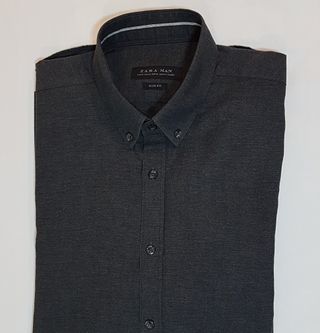 Camisa de Zara Man gris oscuro