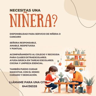 Busco empleo Niñera o Canguro