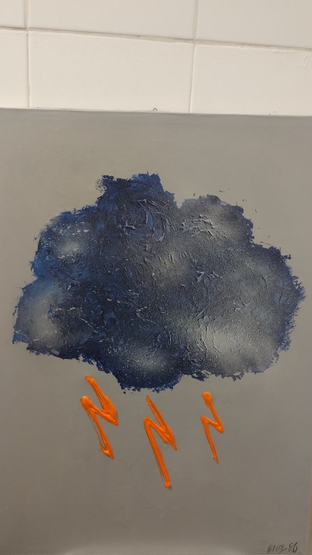 Dipinto su tela artista italiano 1986