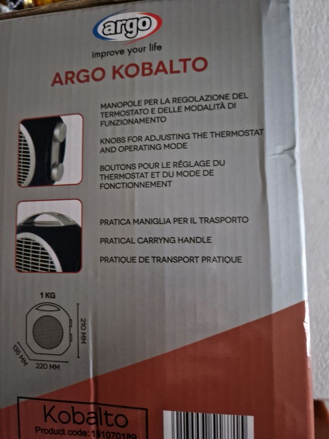 Termoventilatore argo kobalto