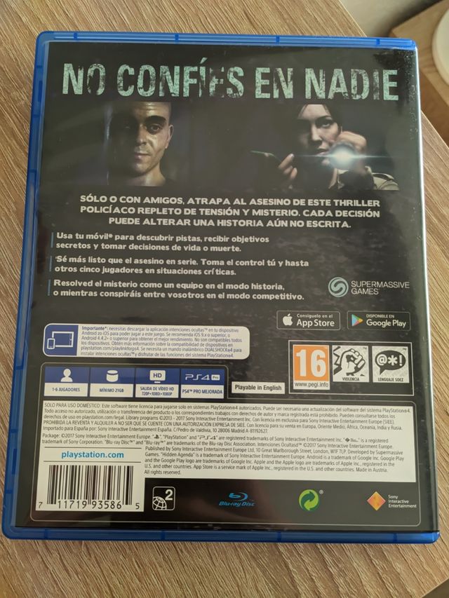 JUEGO PS4 - INTENCIONES OCULTAS
