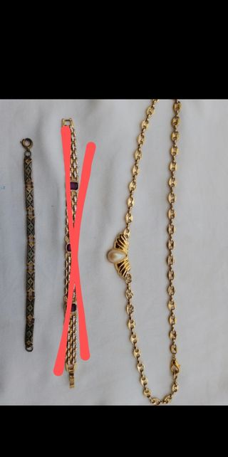 Juegos de pulseras y collar de bisutería 
