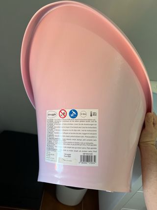 Bañera recien nacido rosa con patas incluidas