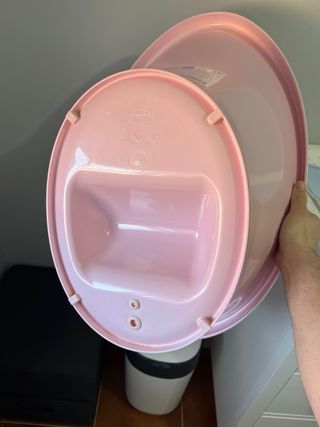 Bañera recien nacido rosa con patas incluidas