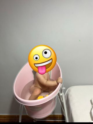 Bañera recien nacido rosa con patas incluidas