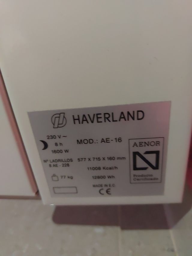 Acumulador electrico. HAVERLAND