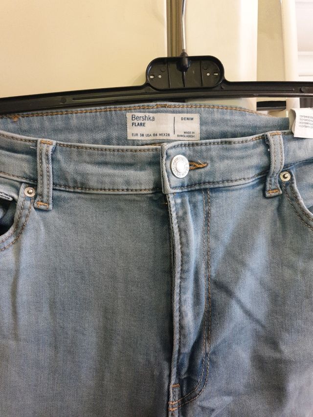 Jeans Bershka denim flare elastici