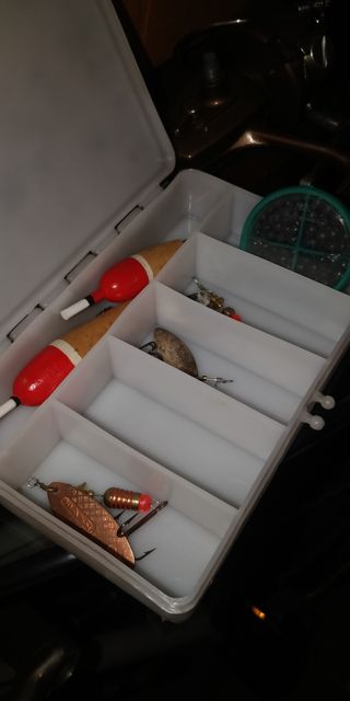 Caña de pescar antigua Harnell