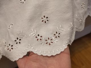 Colcha antigua algodón puntillo