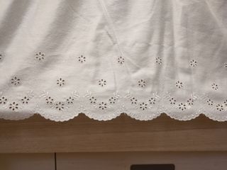 Colcha antigua algodón puntillo