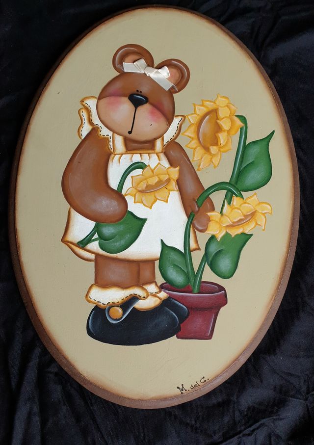 Cuadro Osito / Pieza única / Pintada a mano