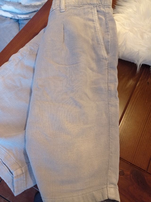 Pantalones cortos de vestir de hilo