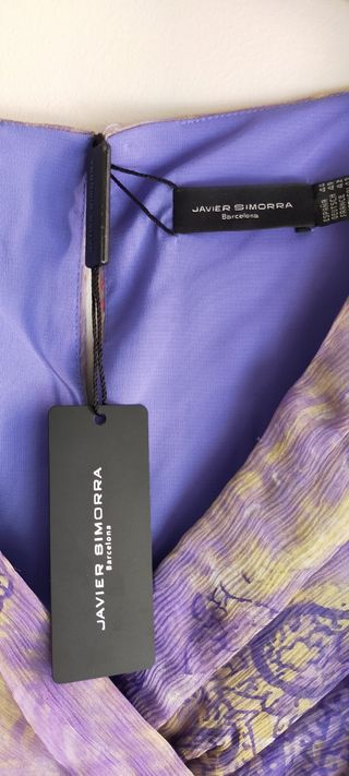 Vestido seda Javier Simorra 