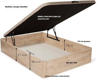 CANAPE CAMA MATRIMONIO 135 150 160